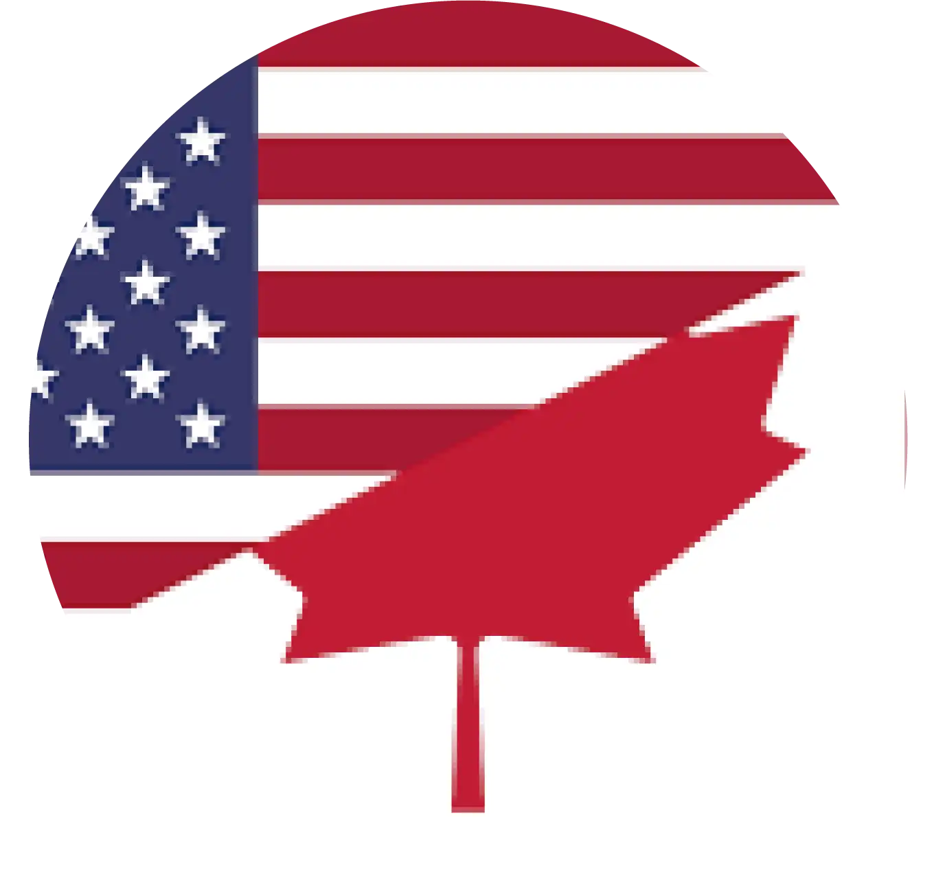 Bandera de Estados Unidos y Canada